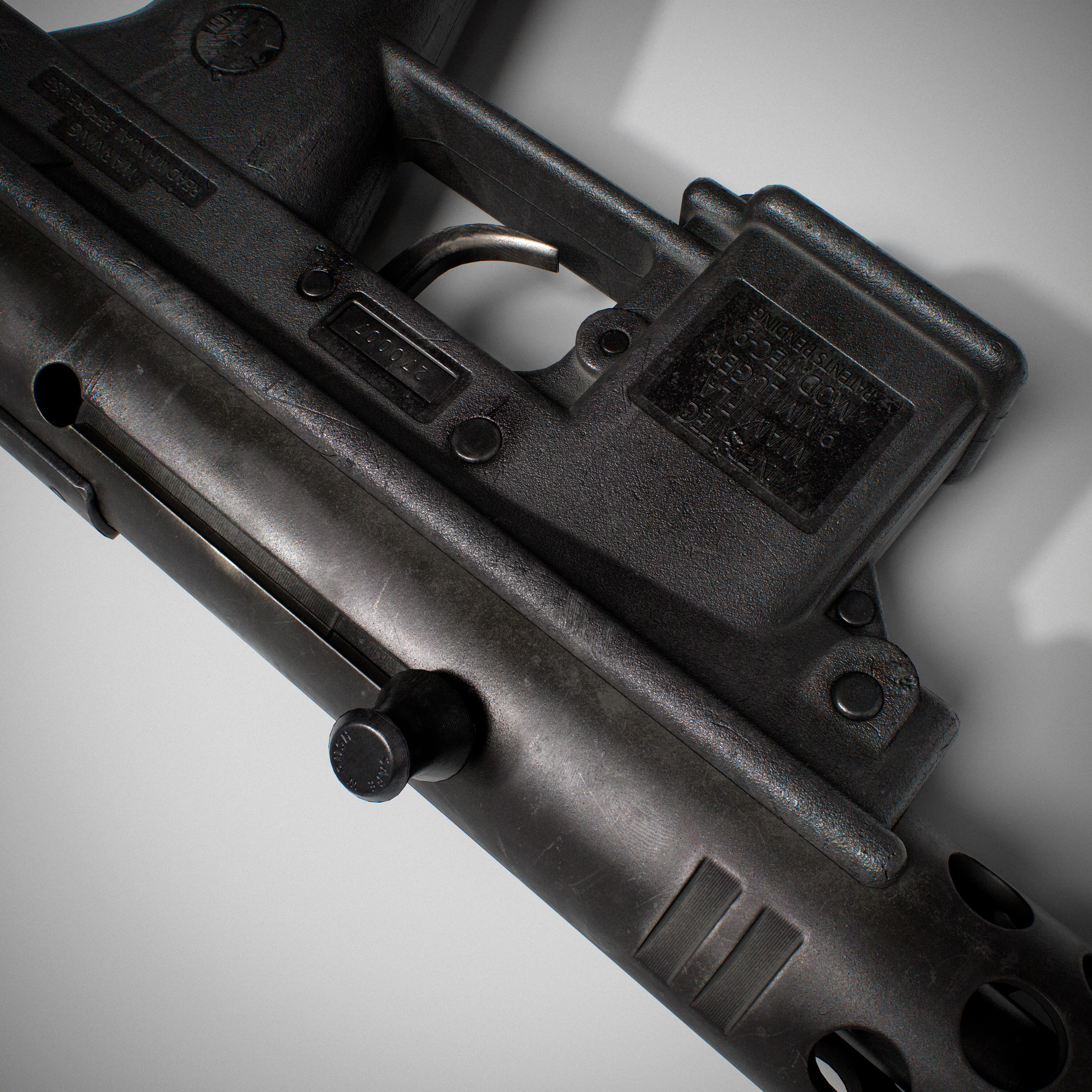 Tec 9 Low-poly 3D model_9