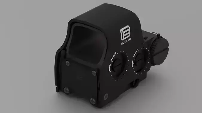Holo Sight Scope Low-Poly  Free low-poly 3D model