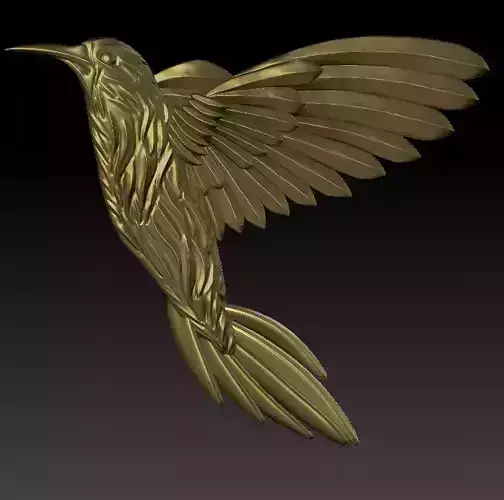 Hummingbird pendant 4 3D print model