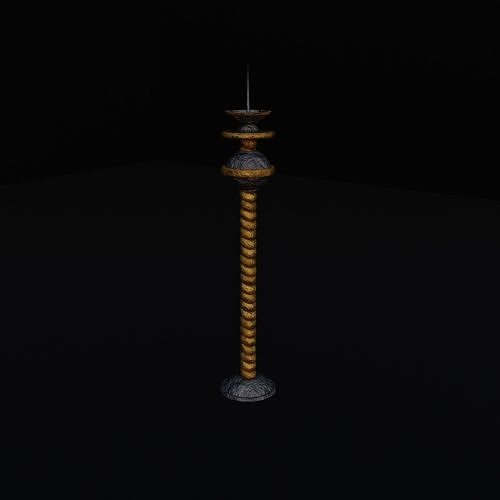 Bronze Candlestick Free low-poly 3D model