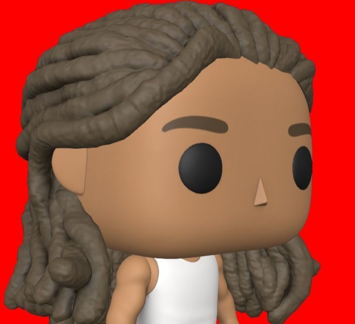 CUSTOM FUNKO POP - HAIR 11 3D print model_2