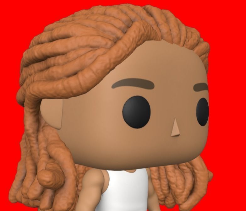 CUSTOM FUNKO POP - HAIR 11 3D print model_4