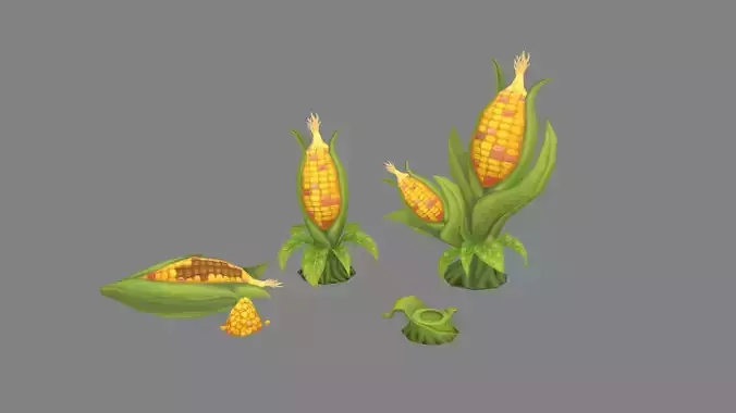 Cartoon Corn plants