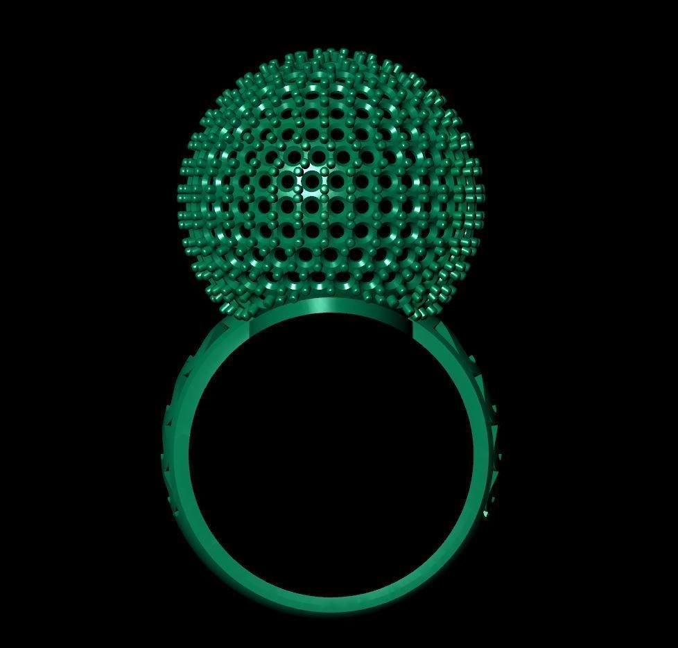 Cluster ball ring 3D print model_21