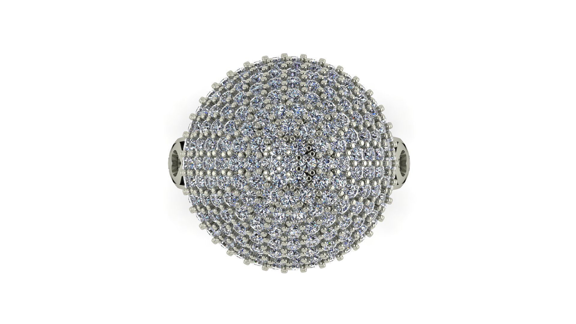 Cluster ball ring 3D print model_4