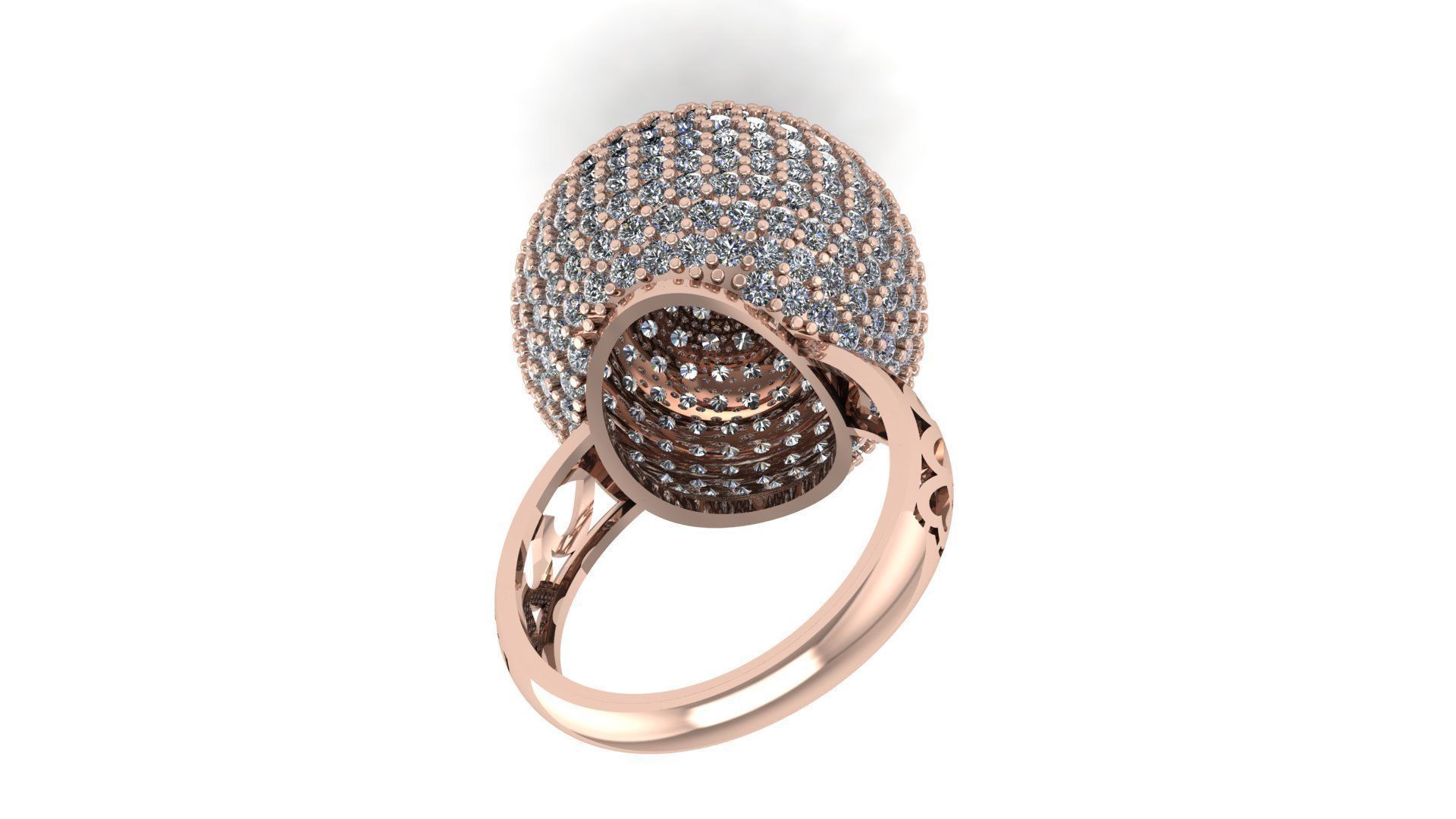 Cluster ball ring 3D print model_14