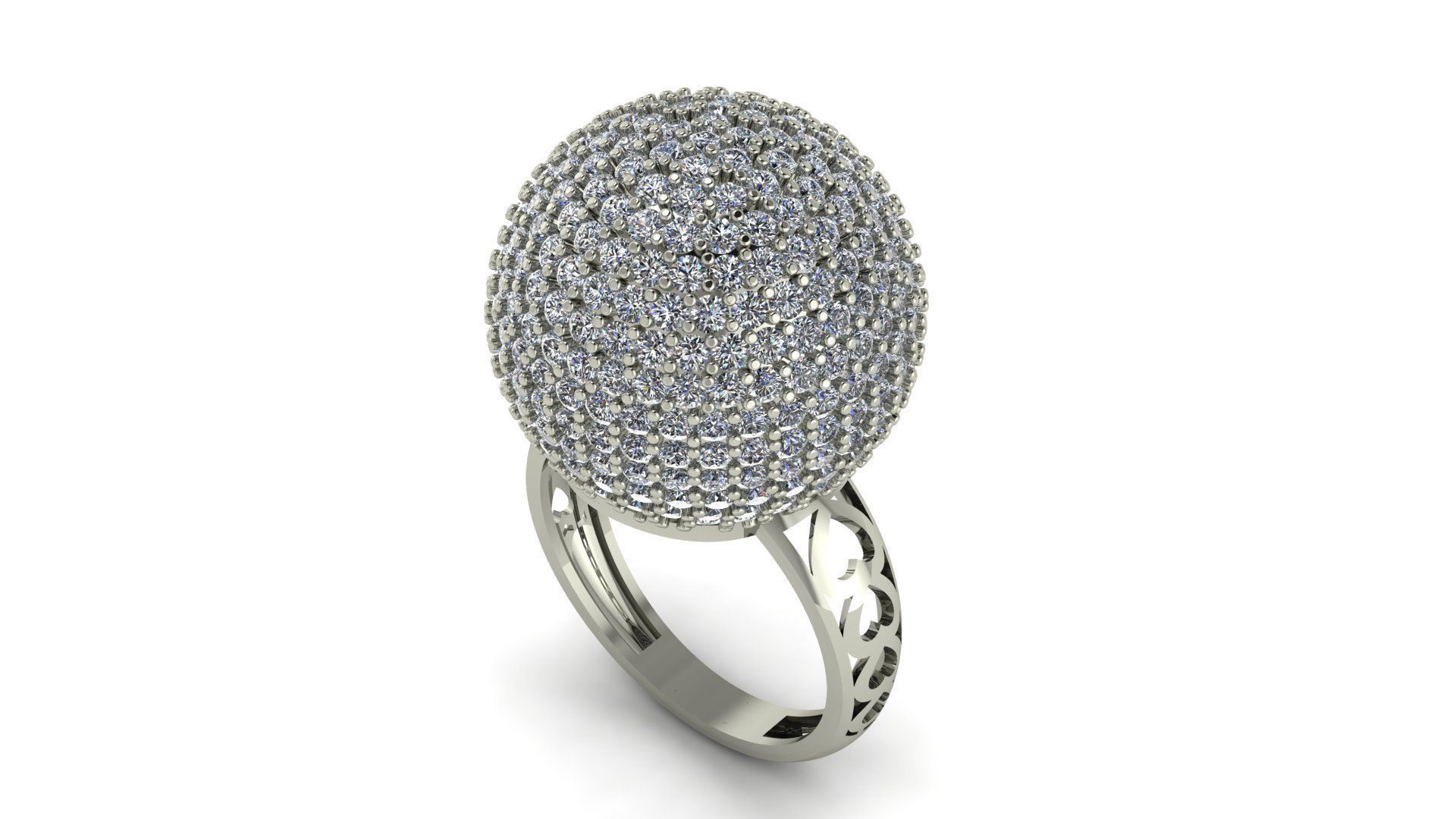 Cluster ball ring 3D print model_1