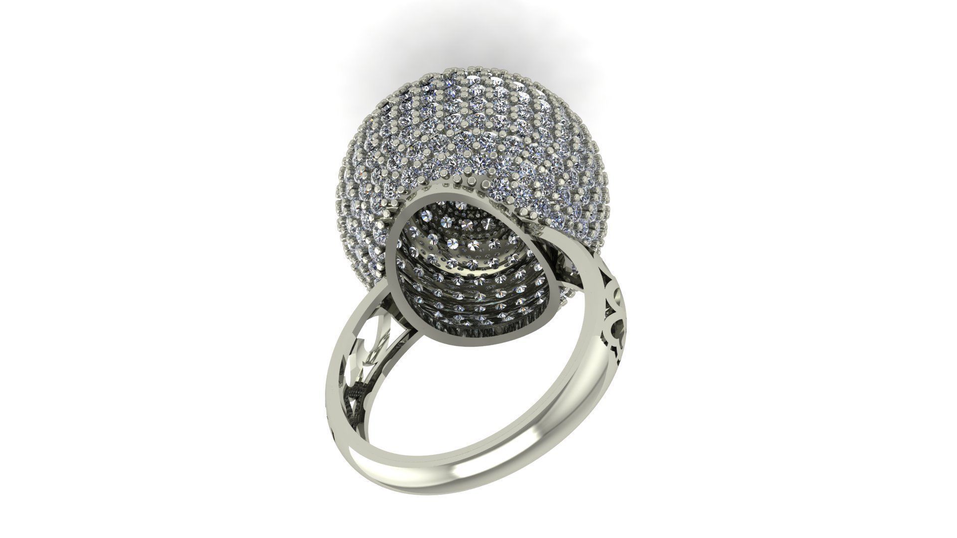 Cluster ball ring 3D print model_13