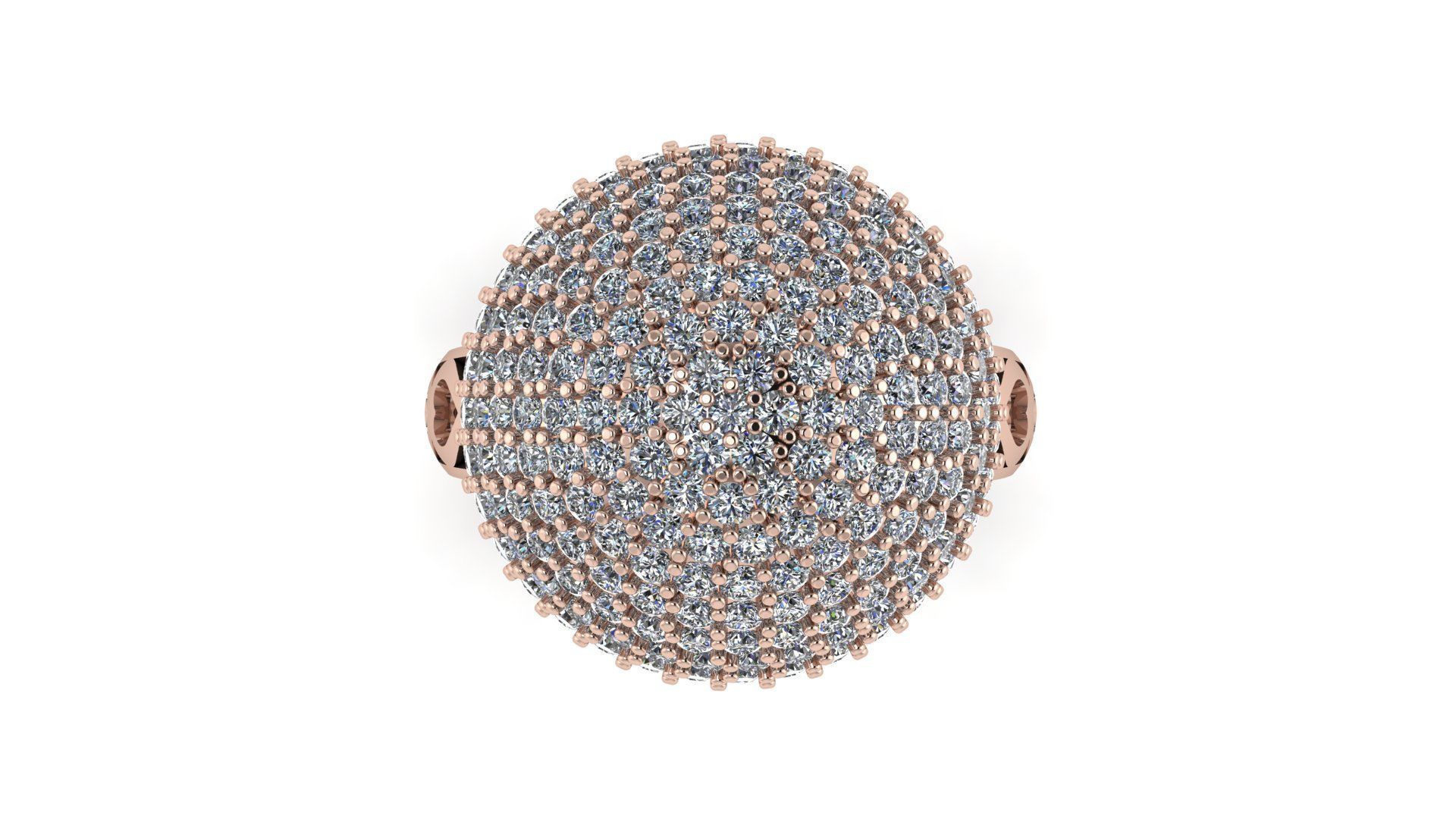 Cluster ball ring 3D print model_5