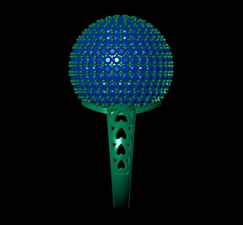 Cluster ball ring 3D print model_16