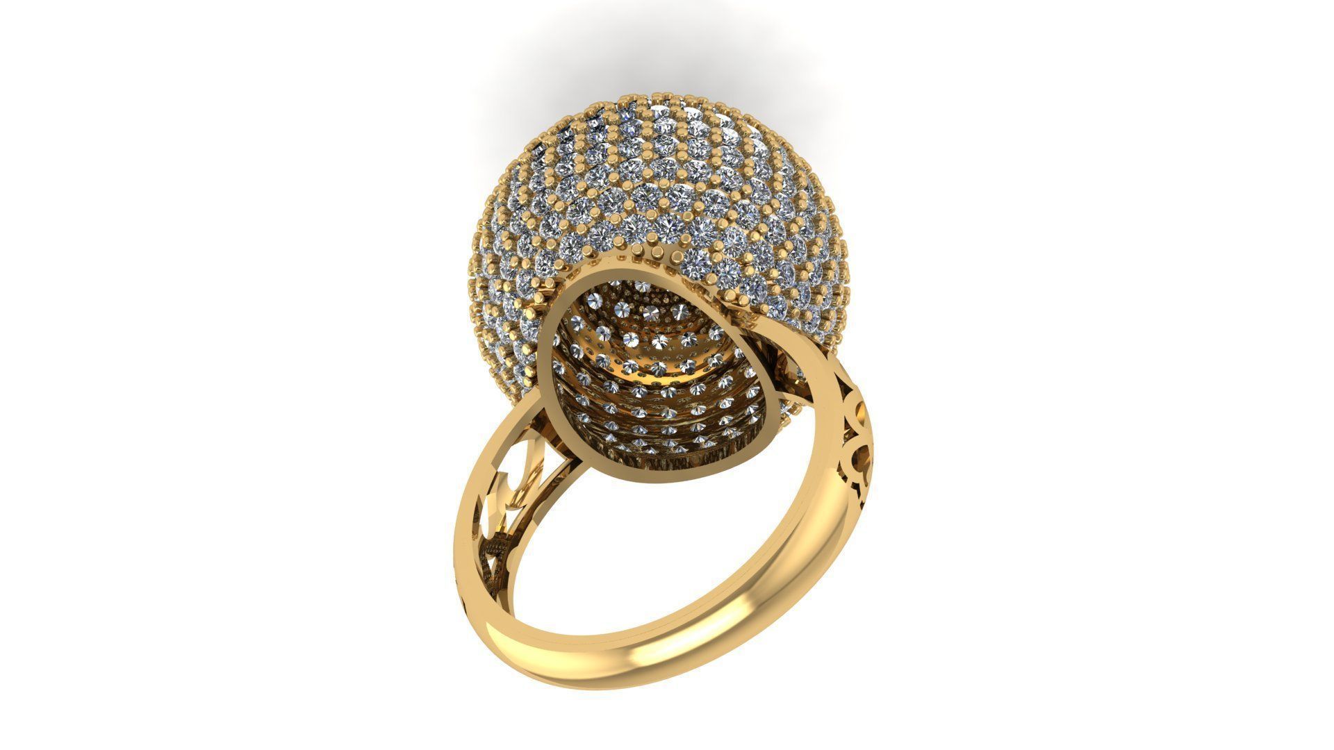 Cluster ball ring 3D print model_12