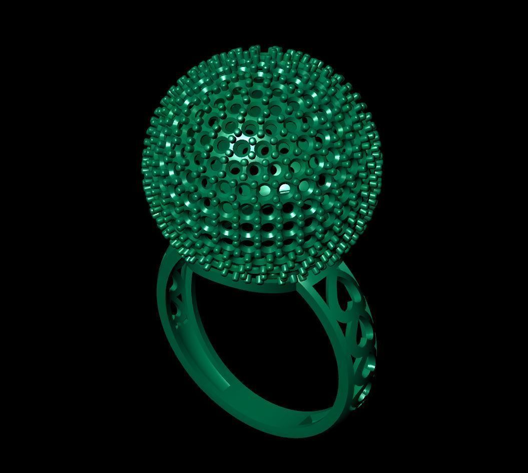 Cluster ball ring 3D print model_20