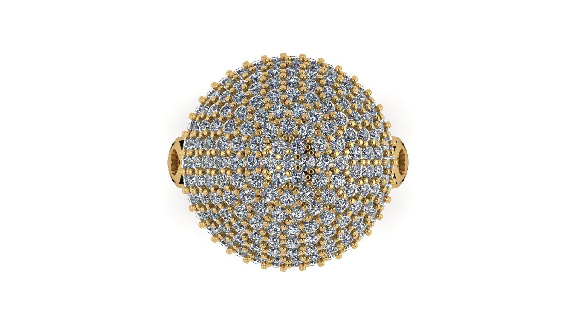 Cluster ball ring 3D print model_3