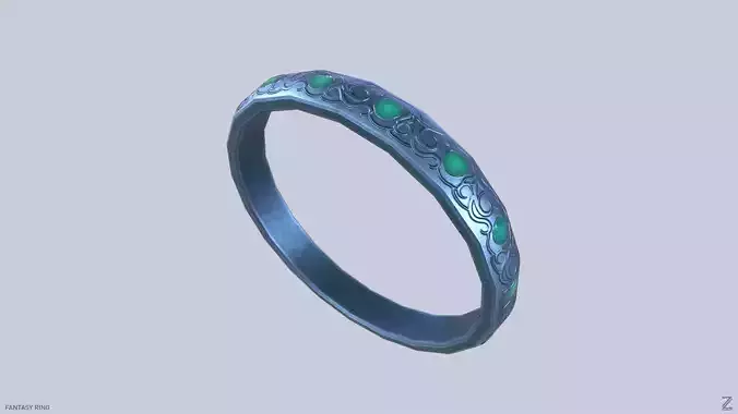 Fantasy ring Low-poly 3D model Fantasy ring Low-poly 3D model