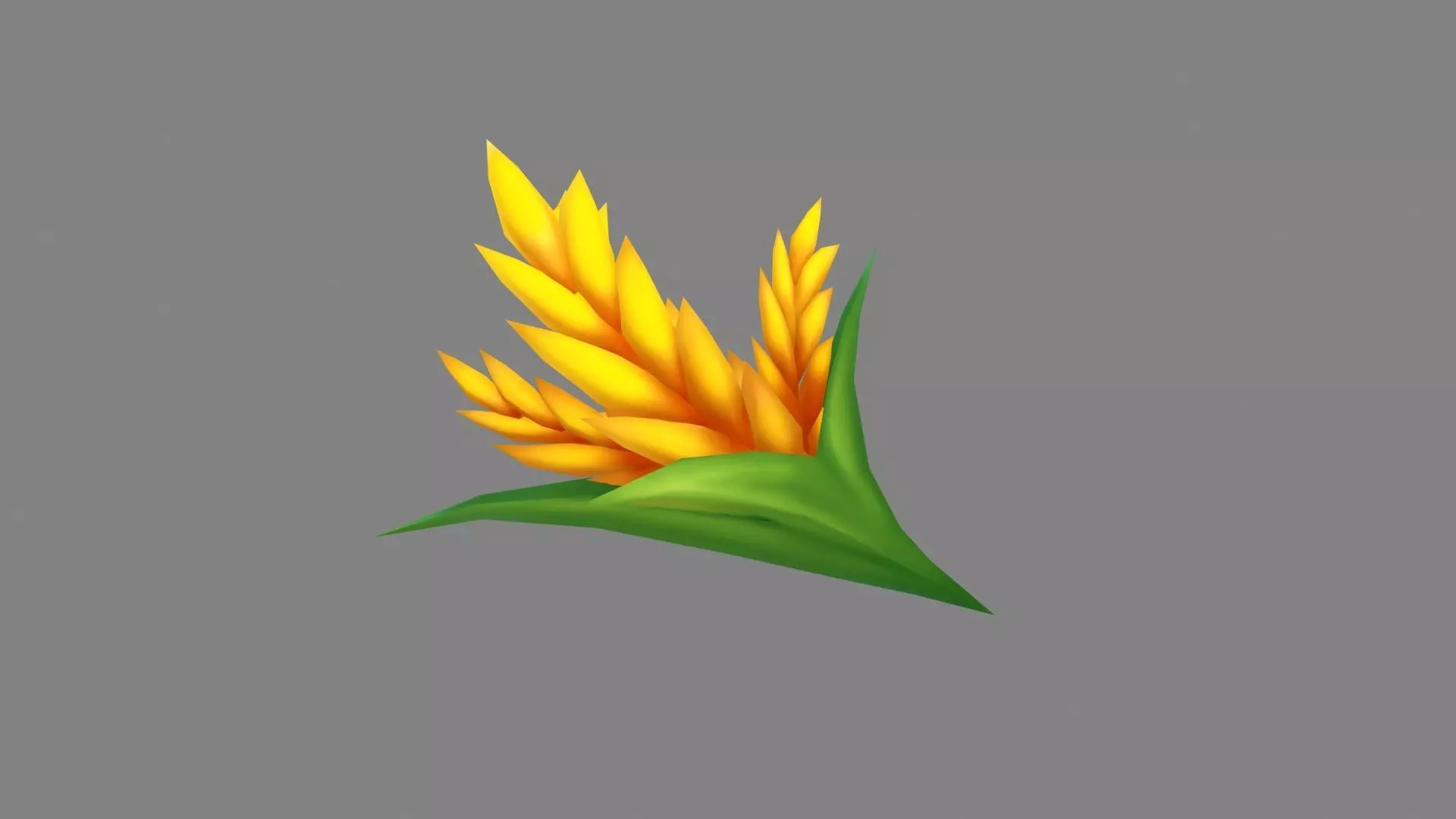 Cartoon ears of wheat - harvest - Farmland crops Low-poly 3D model