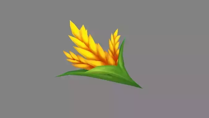 Cartoon ears of wheat - harvest - Farmland crops Low-poly 3D model