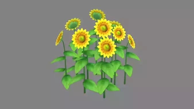 Cartoon Sunflower plants