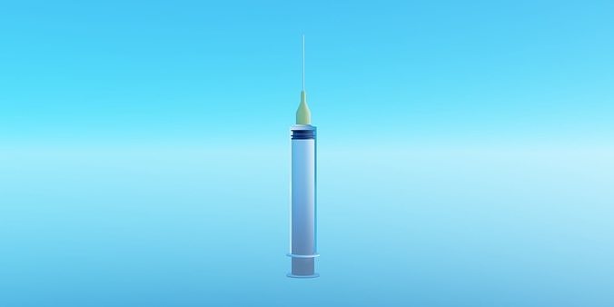 Syringe Low-poly 3D model