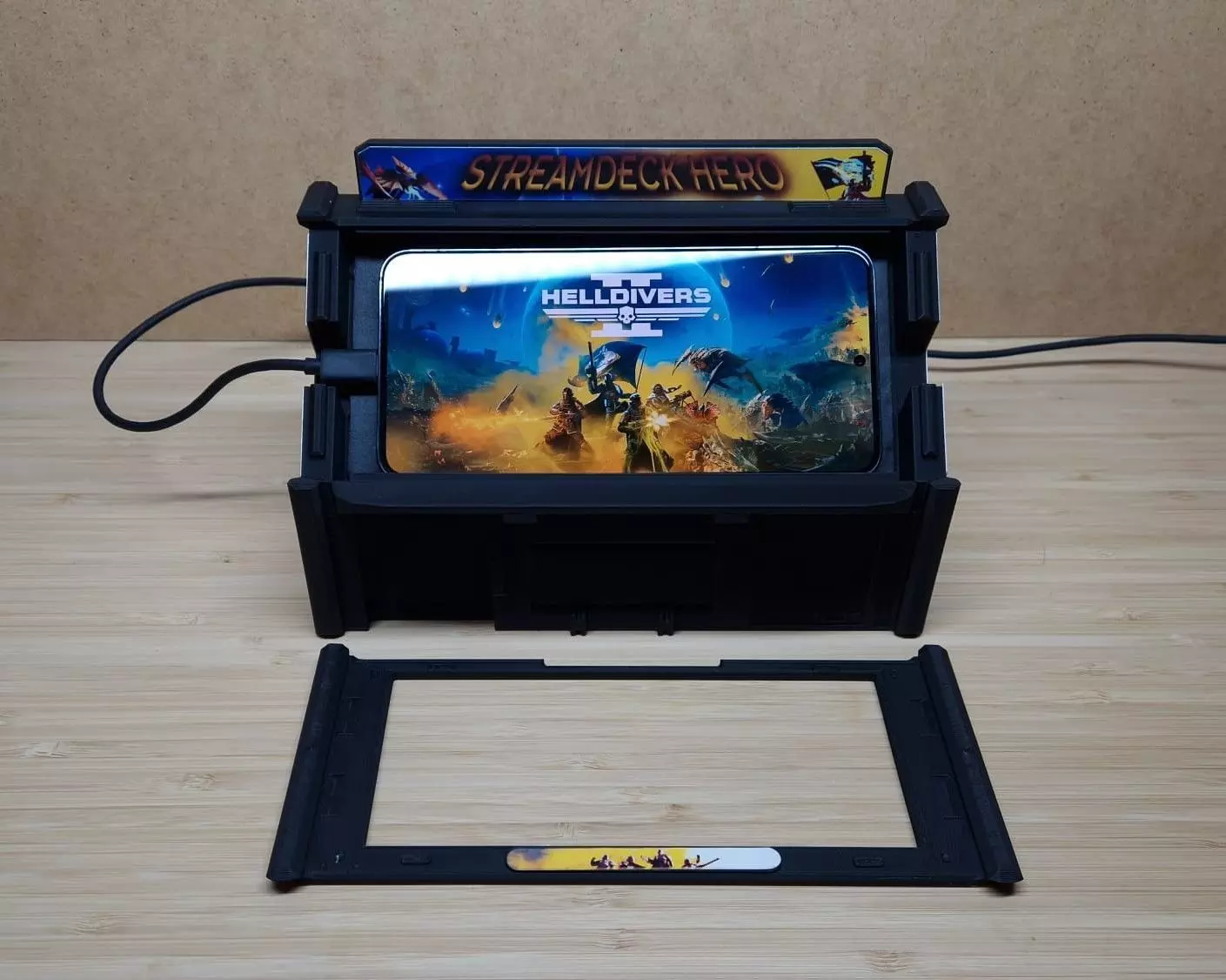 Stratagem Hero HELLDIVERS 2 Phone - Streamdeck stand 3D print model_0