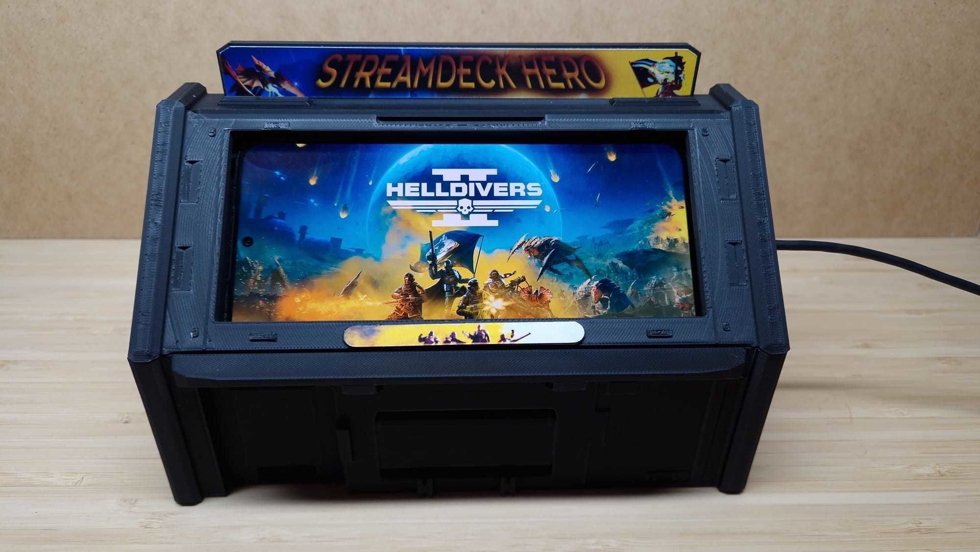 Stratagem Hero HELLDIVERS 2 Phone - Streamdeck stand 3D print model_2