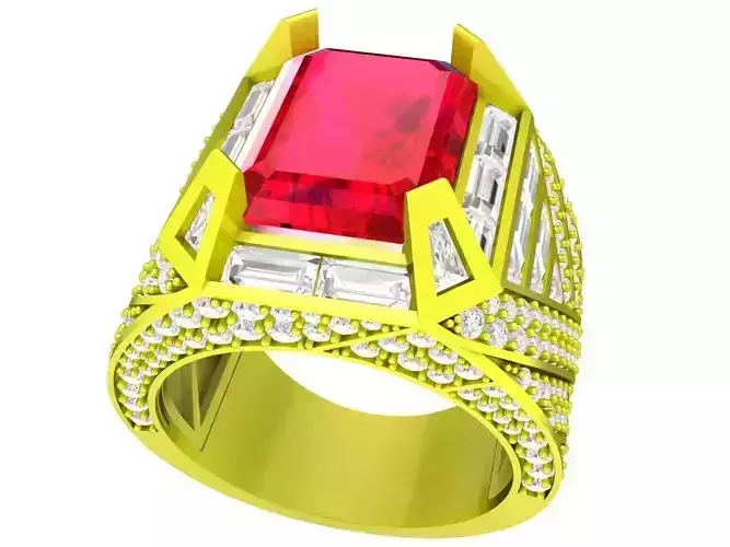 A7834 Luxury Diamond Fashion Men Ring 