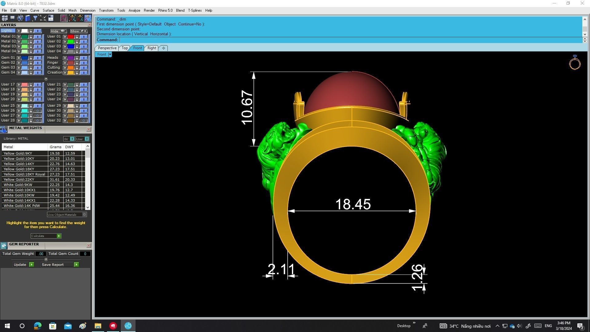 A7832 Oval Ruby Tiger Men Ring 3D print model_7