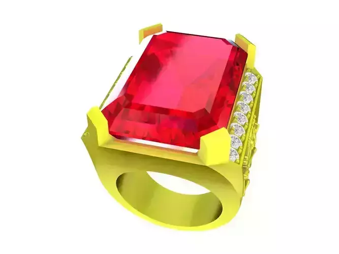 A7867 Big Diamond Fashion Men Ring