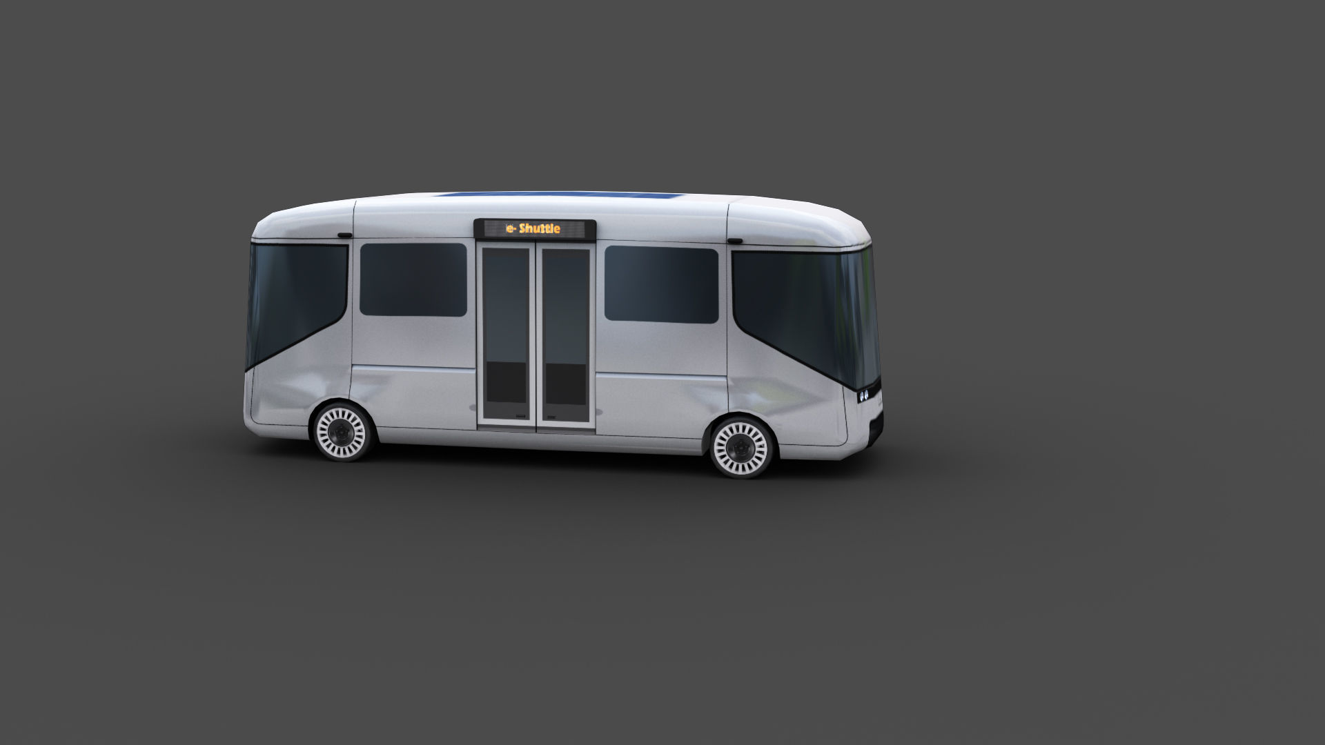 Arrival e-shuttle Low-poly 3D model_1