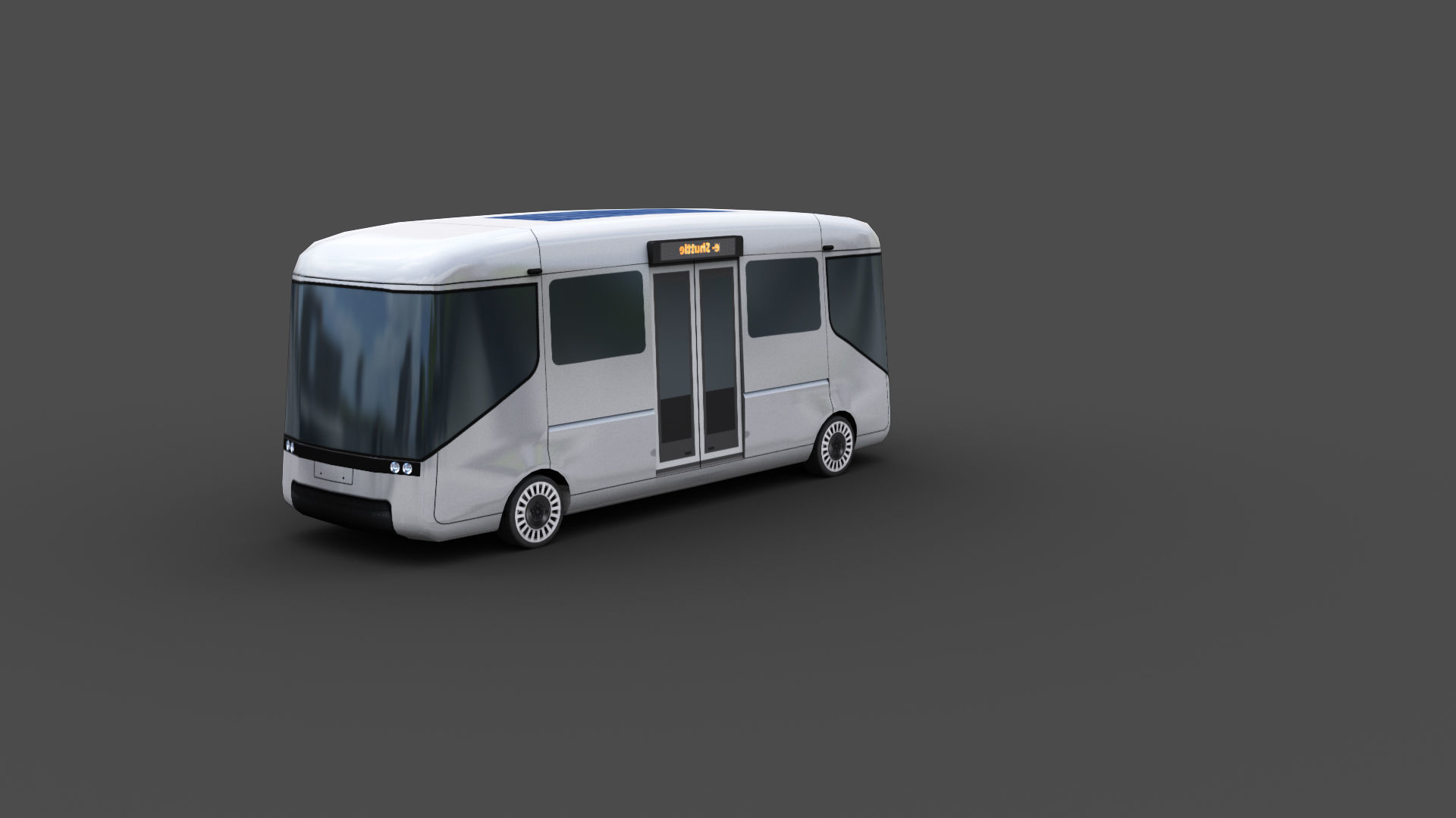 Arrival e-shuttle Low-poly 3D model_9