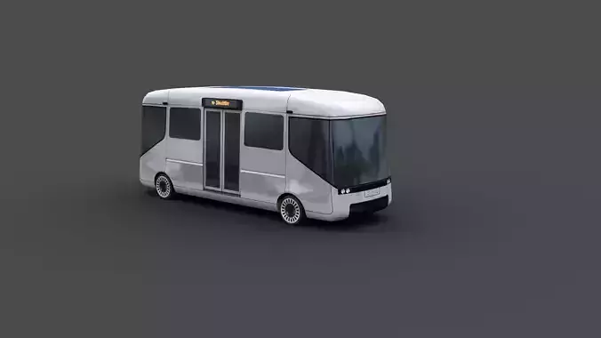 Arrival e-shuttle Low-poly 3D model
