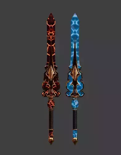 Lava Ice swords