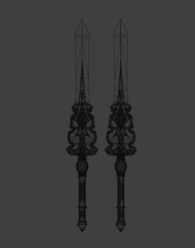Lava Ice swords 3D model_2