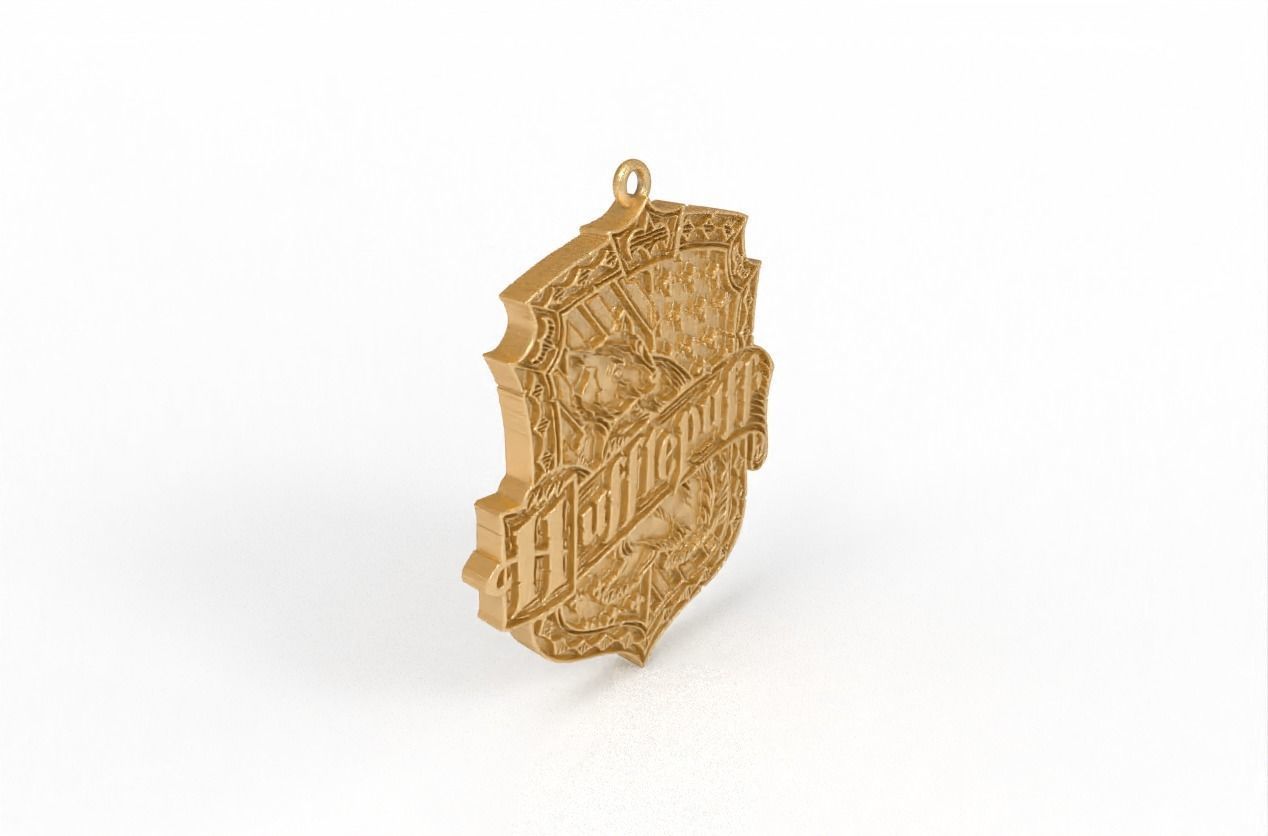 Hufflepuff Pendant 3D print model_2