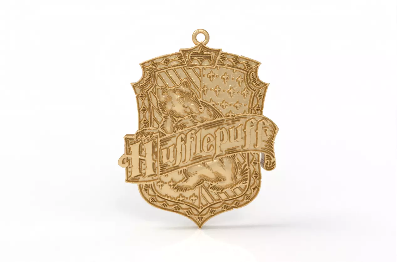 Hufflepuff Pendant 3D print model_0