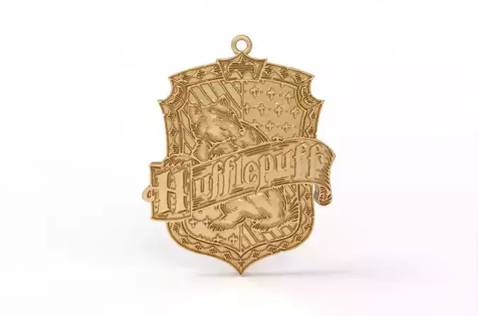 Hufflepuff Pendant 3D print model Hufflepuff Pendant 3D print model