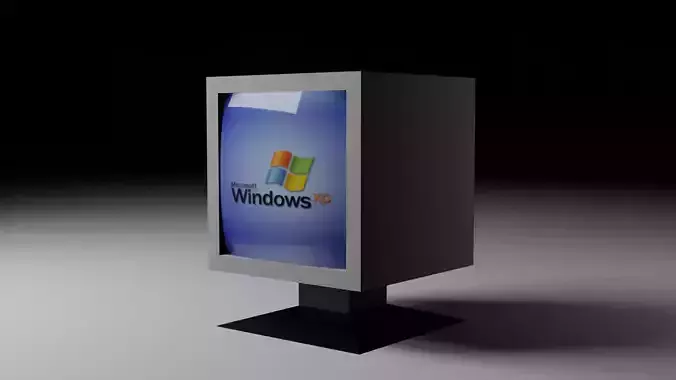 Low-poly computer Free low-poly 3D model