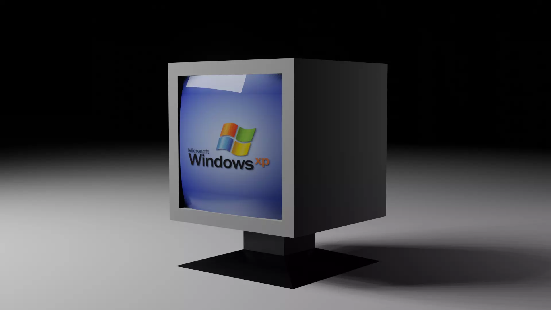 Low-poly computer Free low-poly 3D model_0