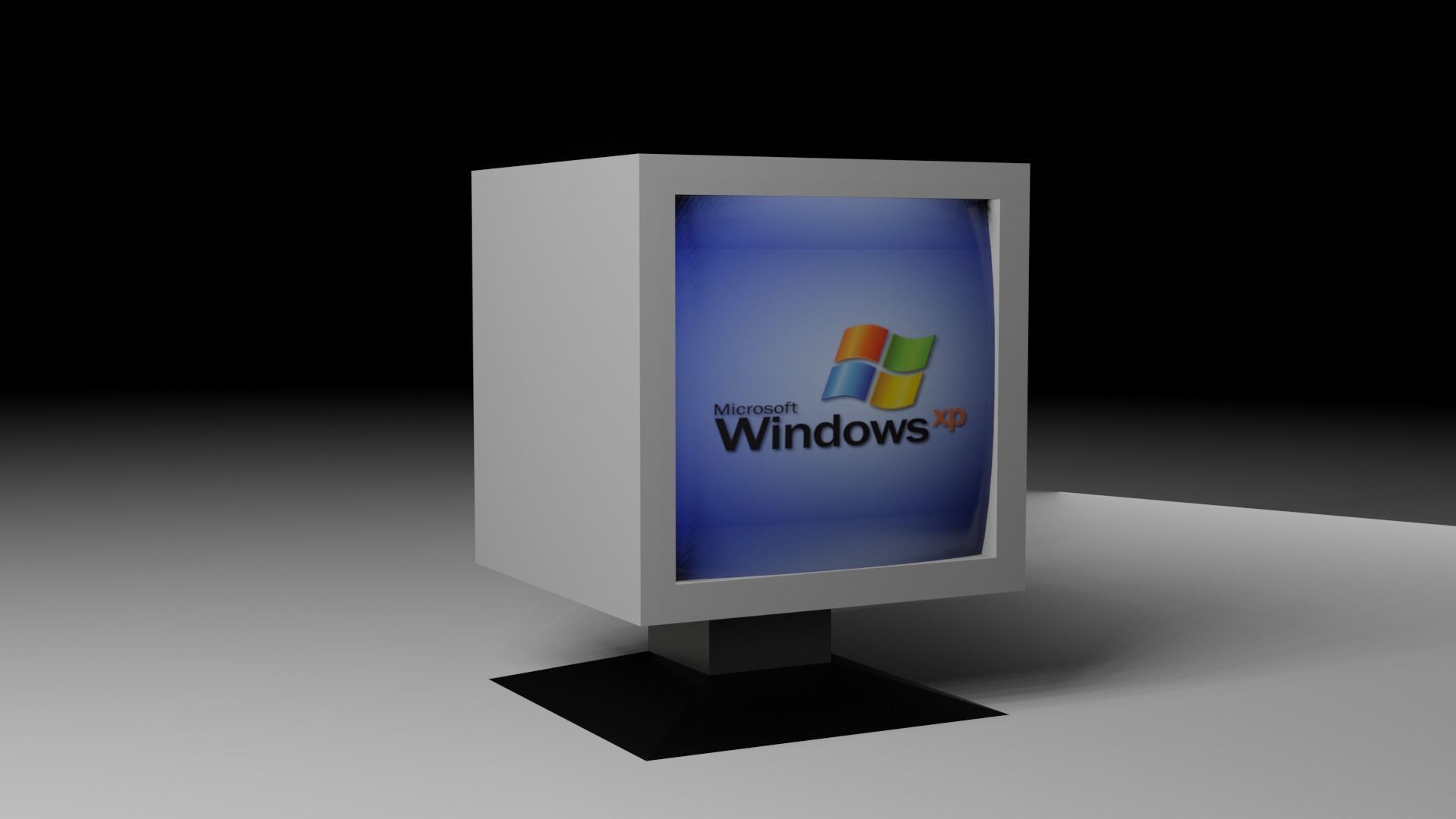 Low-poly computer Free low-poly 3D model_2