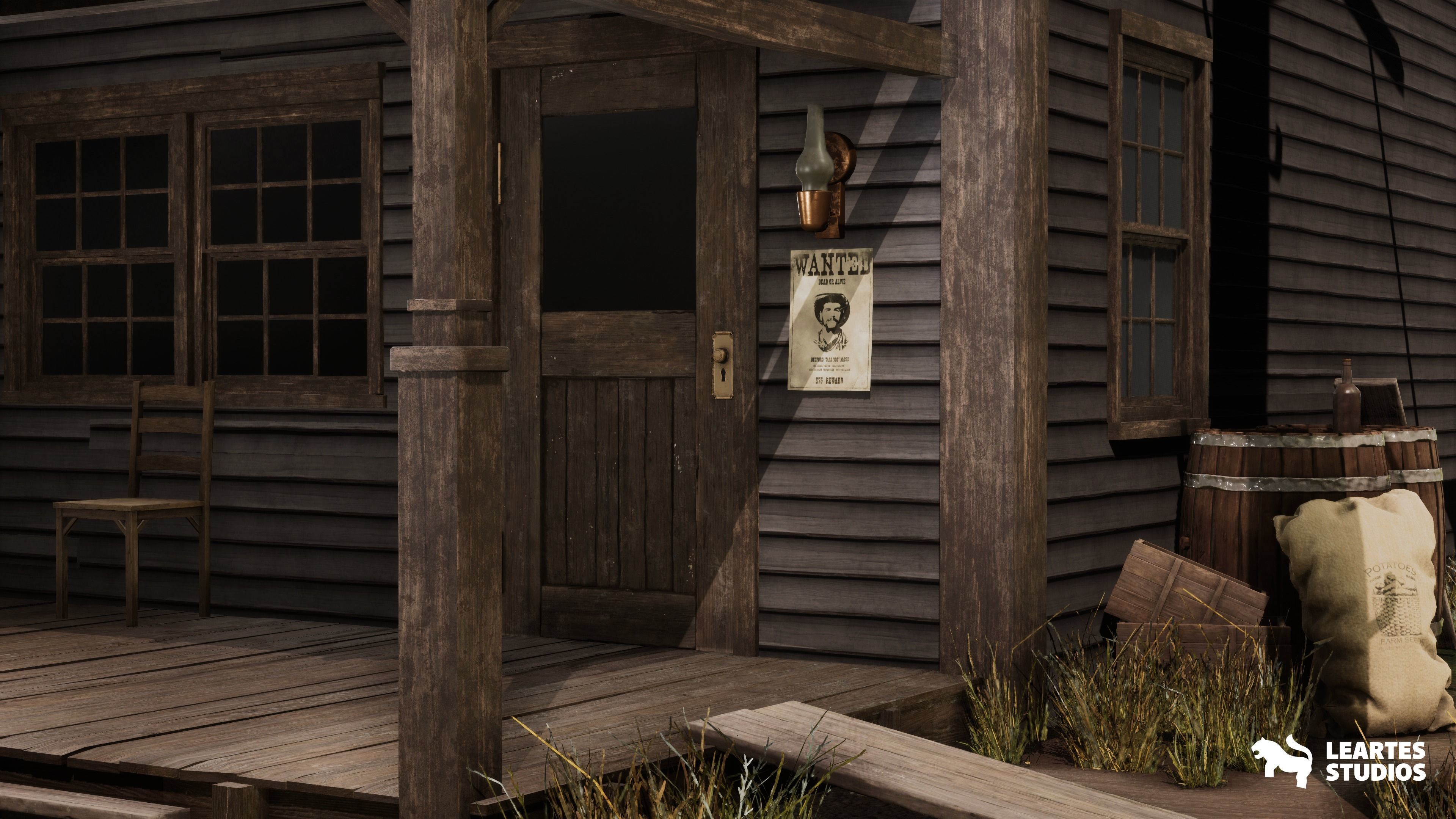 Western Town-Village Pack Low-poly 3D model_9