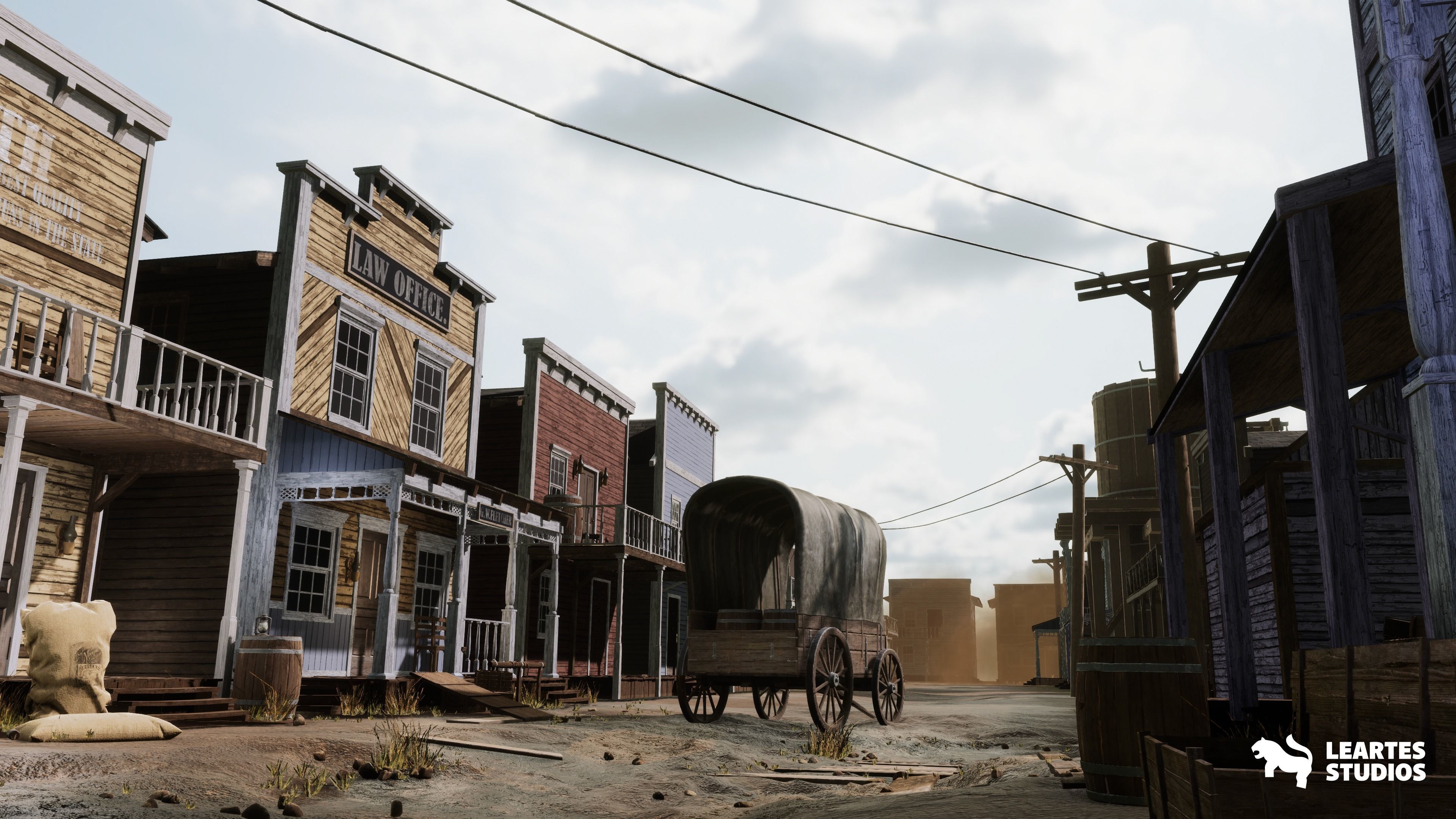 Western Town-Village Pack Low-poly 3D model_3