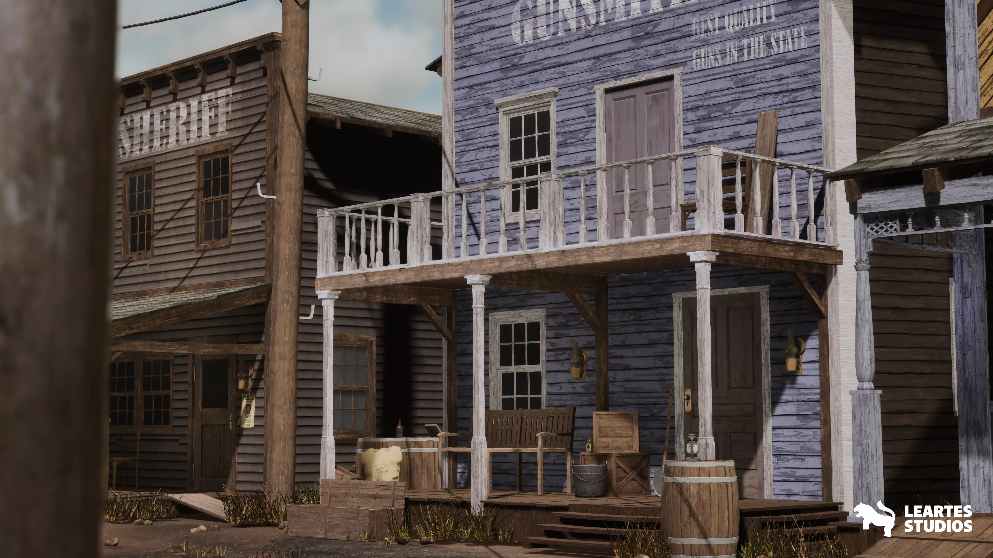 Western Town-Village Pack Low-poly 3D model_0