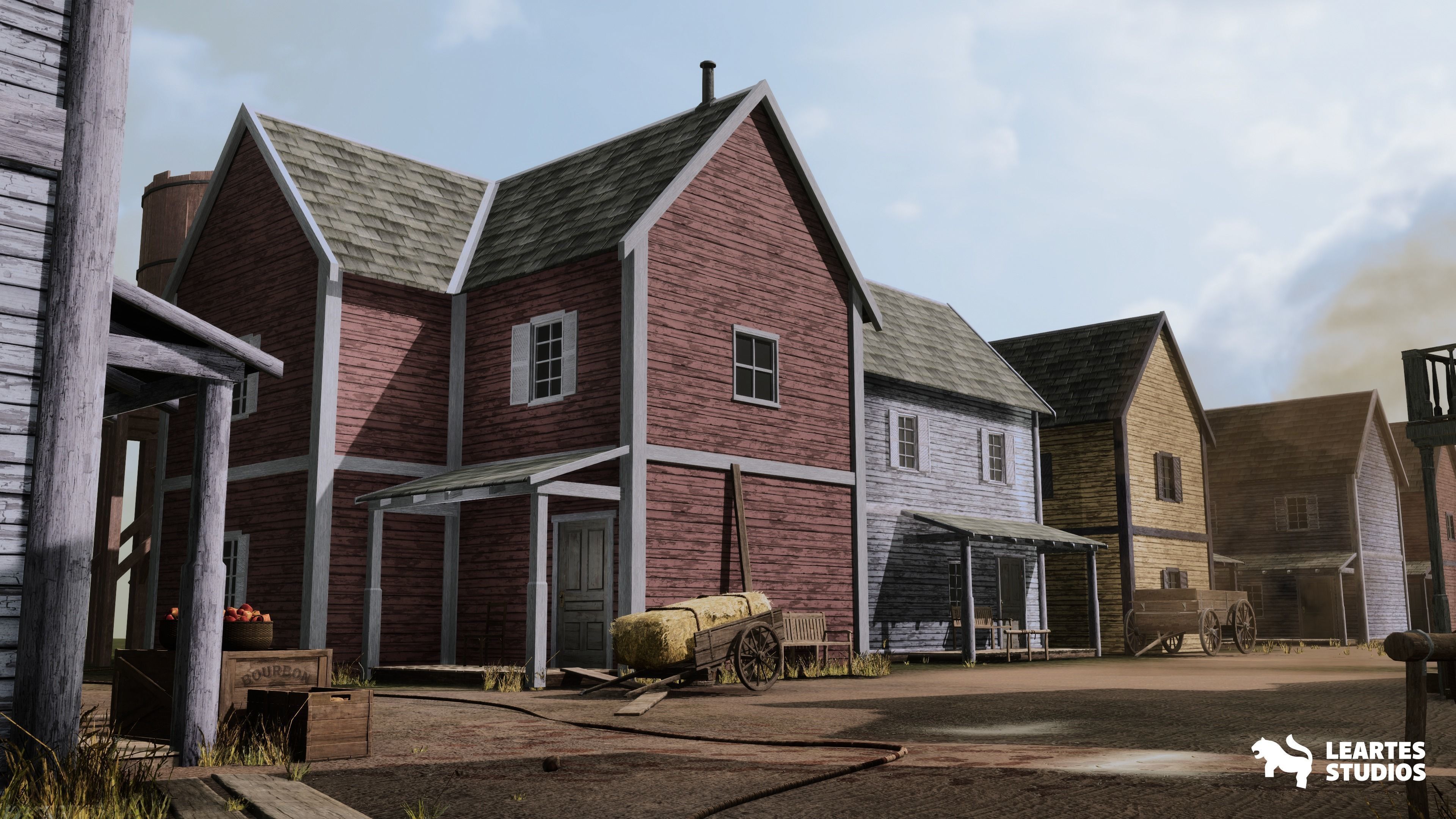 Western Town-Village Pack Low-poly 3D model_6
