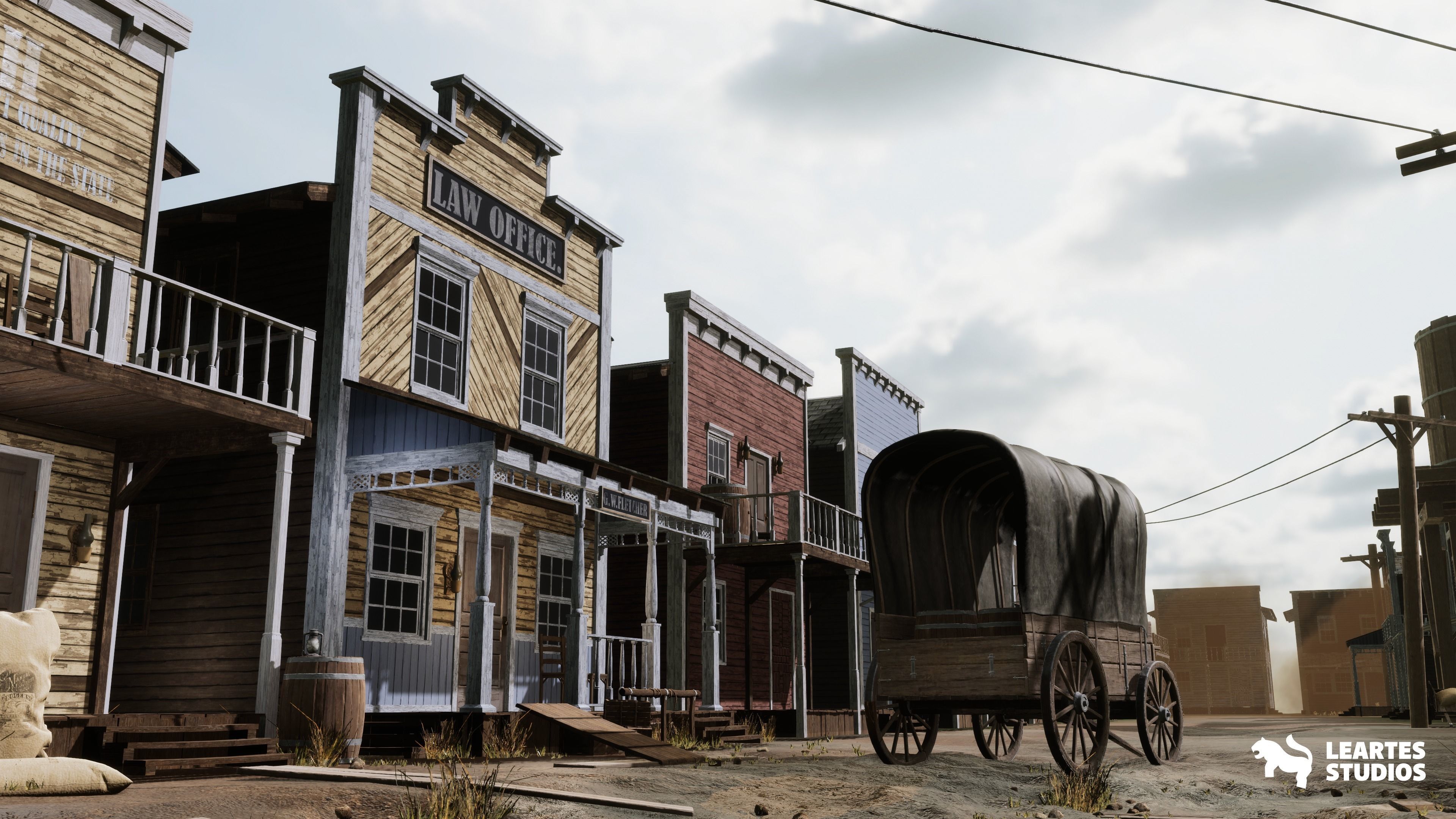 Western Town-Village Pack Low-poly 3D model_2