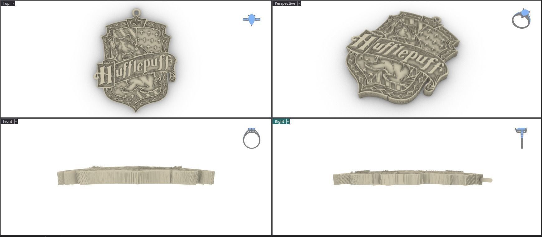 Harry Potter Pendants 3D Model Collection_7