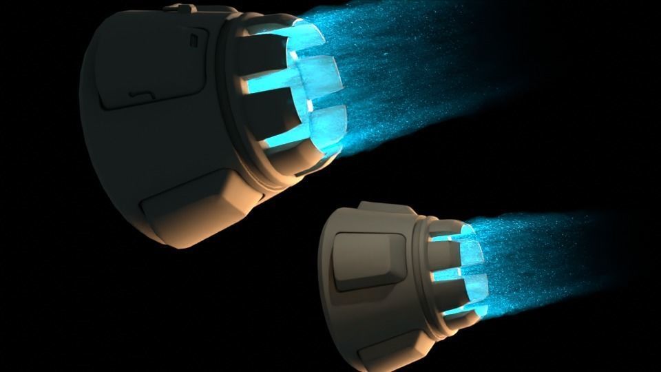 Jet Engine Flames Blender Cycles Nodes Only 3D model_5