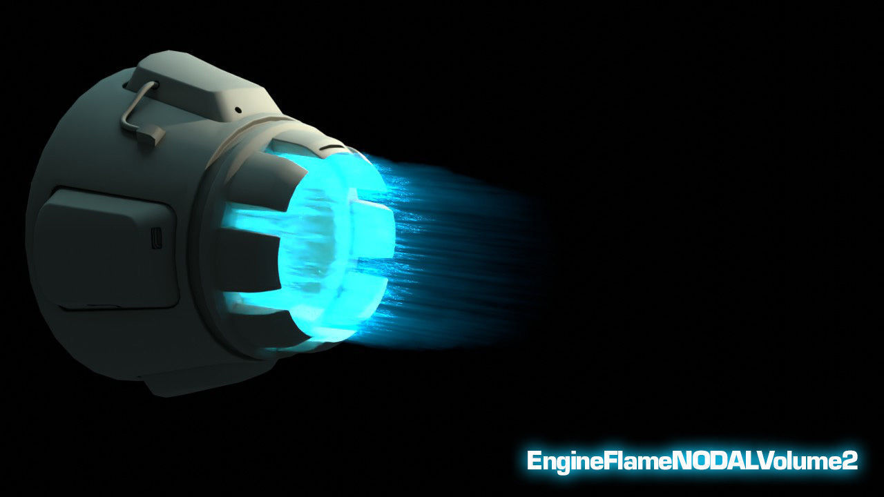 Jet Engine Flames Blender Cycles Nodes Only 3D model_3