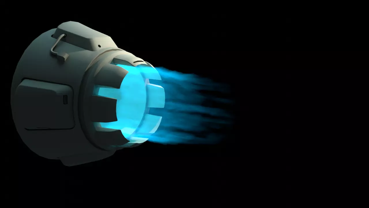 Jet Engine Flames Blender Cycles Nodes Only 3D model_0