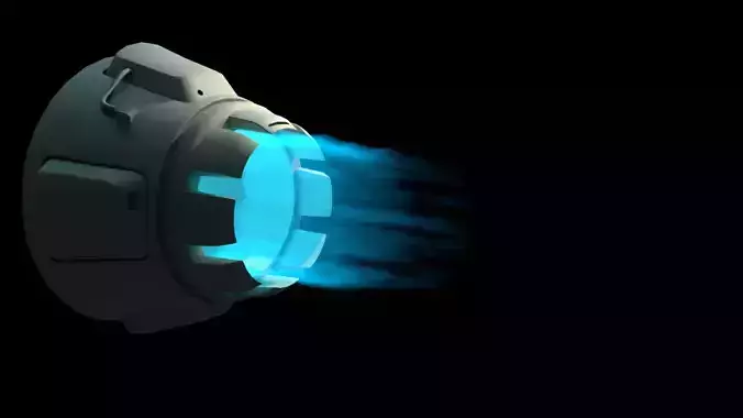 Jet Engine Flames Blender Cycles Nodes Only 3D model