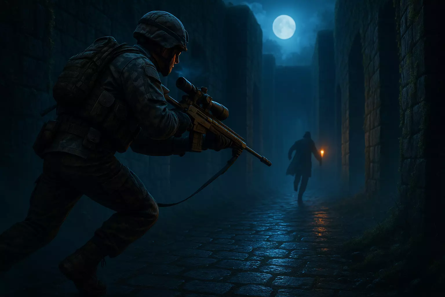 American soldier Low-poly 3D model_3