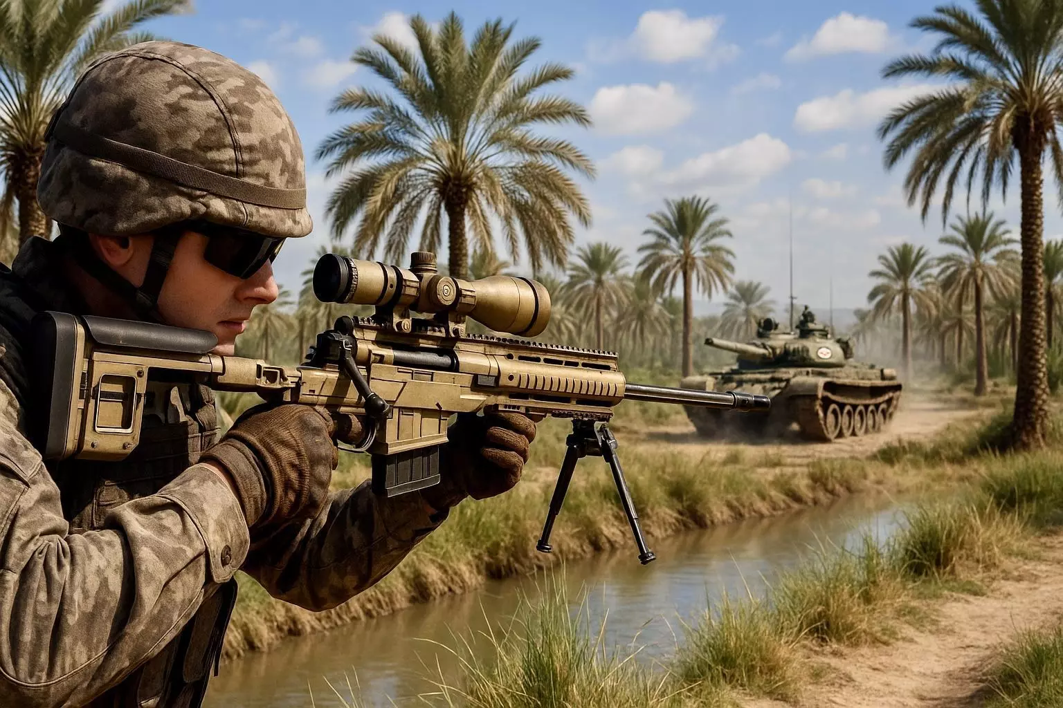 American soldier Low-poly 3D model_4